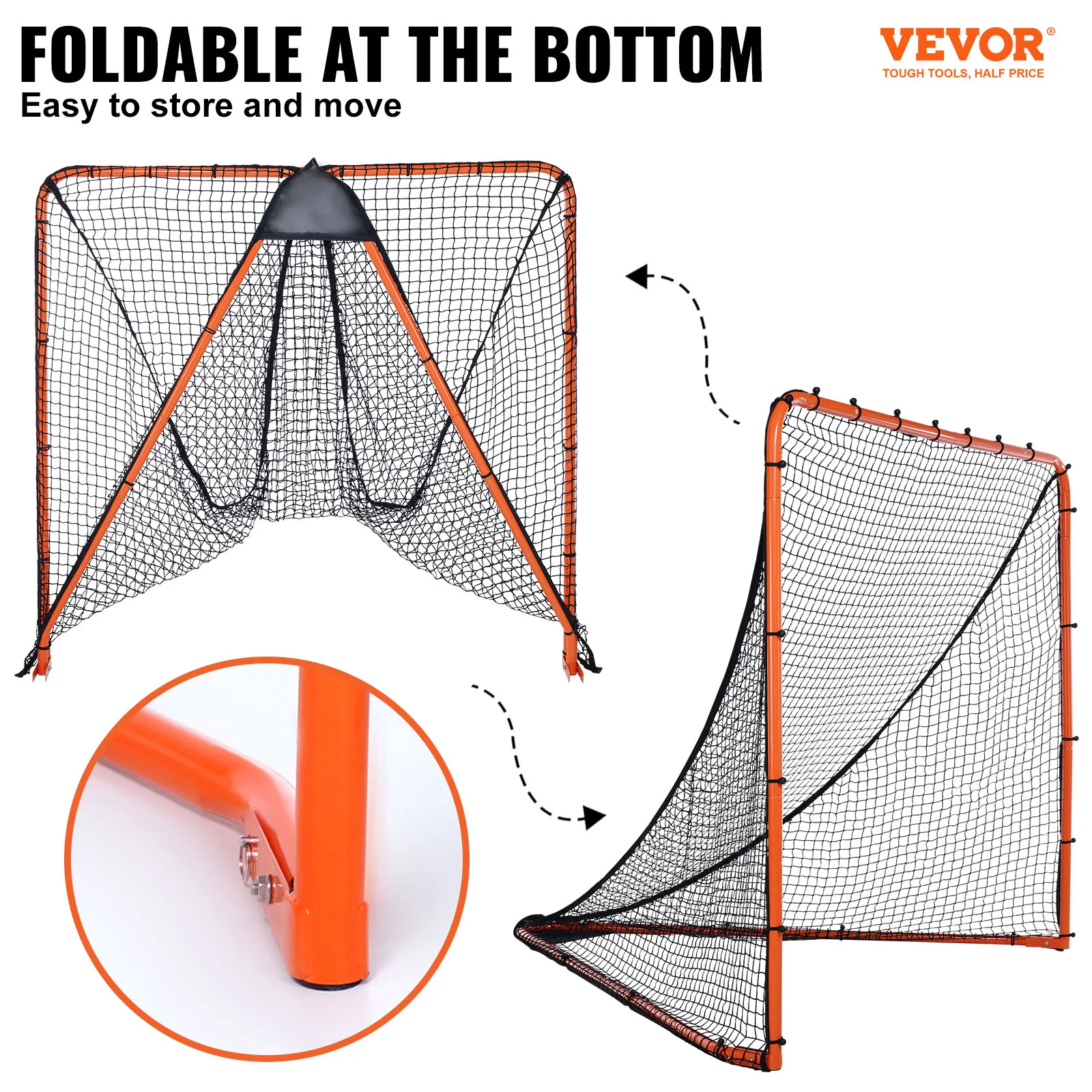 Portable Steel Lacrosse Training Net Equipment