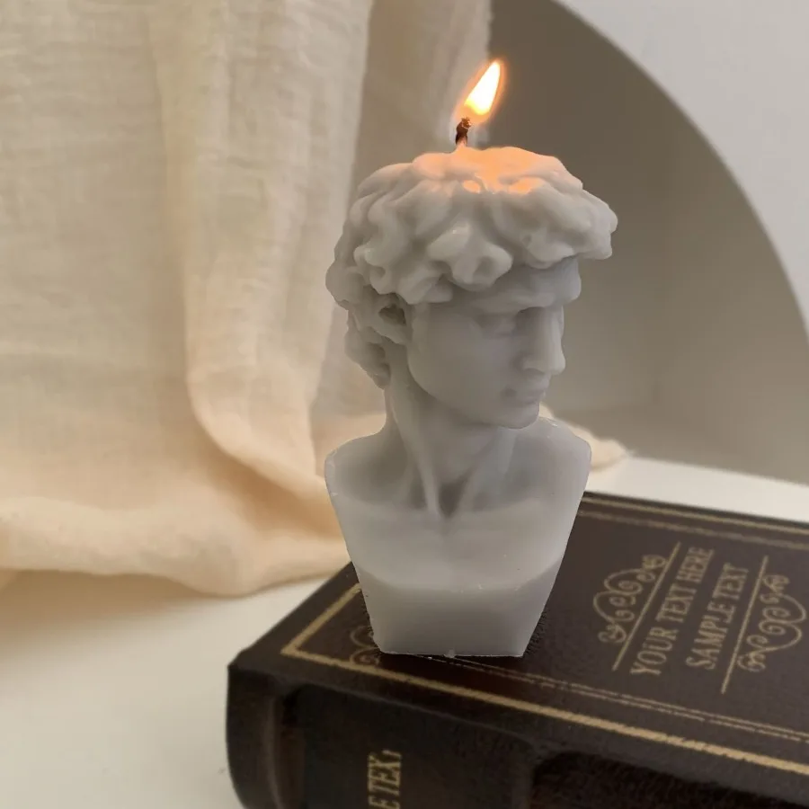 David Scented Soy Wax Aromatherapy Candle – Smokeless Fragrance for Nordic Home Decor and Artistic Gift