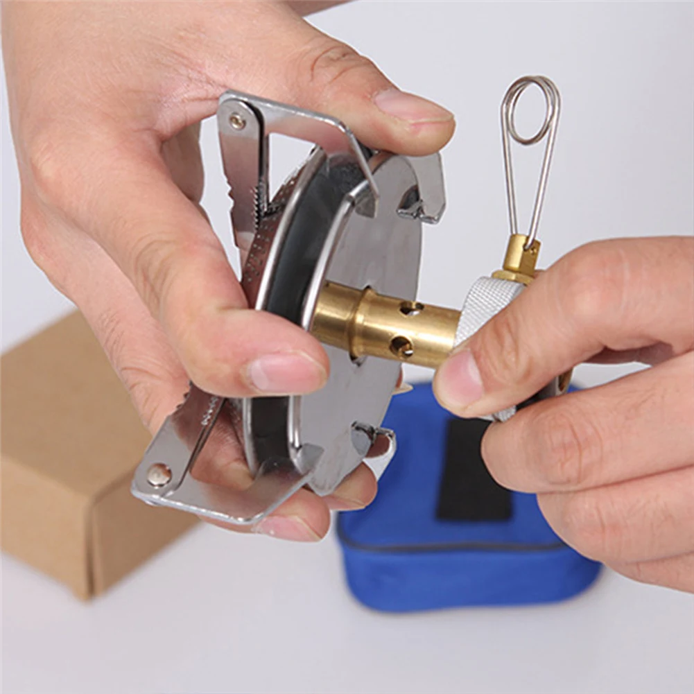 Outdoor Camping Gas Stove Small Camping Stove with Storage Bag Portable Cooking Stove for Hiking Climbing Fishing