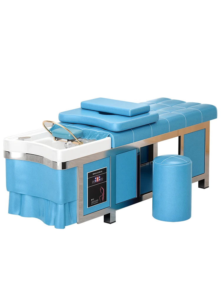 

Steel frame Thai style shampoo bed, water circulation, fumigation head treatment bed, barber shop, hair salon, beauty salon