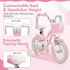 Children's Bike, Toddler Bike with Training Wheels, Streamers, Basket, Handbrake & Rear Brake, Suitable for 3+ Years Old Boys &