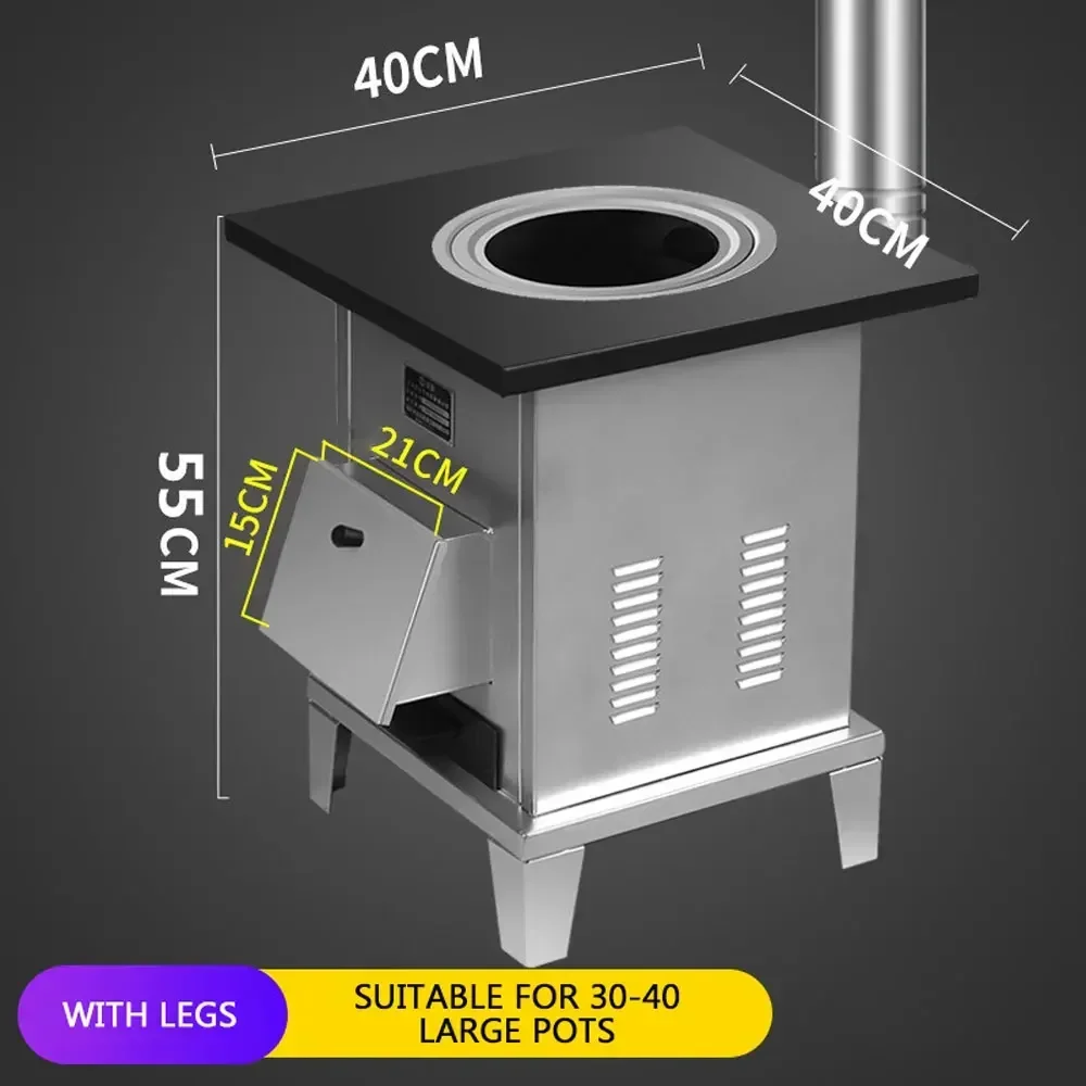 New Household Firewood Stove Can Smokelessly Burn Firewood Festival Cauldron Table Soil Stove Outdoor Mobile