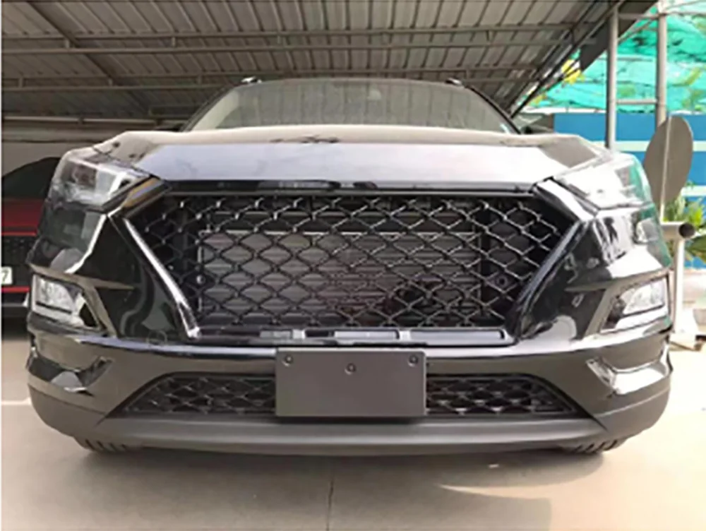 Передняя радиаторная решетка ABS GT racing радиатора подходит для Hyundai Tucson 2019 2020 gloosy black