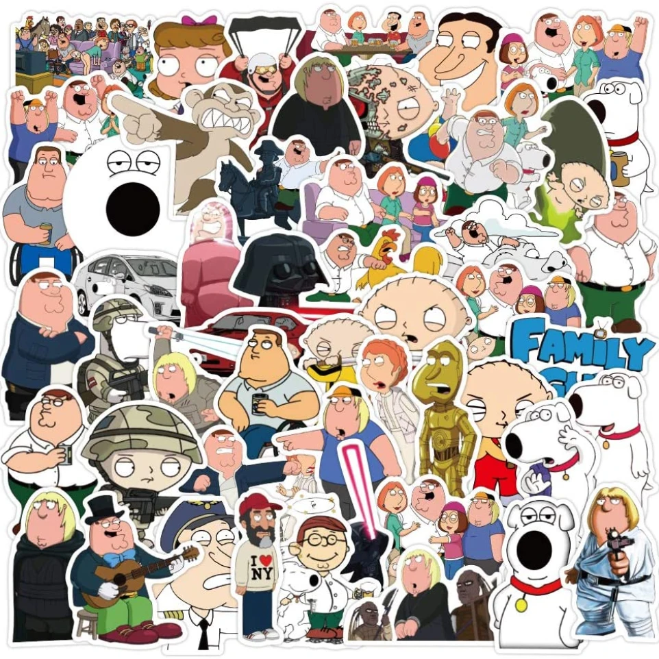 10/50/100 Pcs Funny Family Tv Series Comedy Cartoon Peter Griffin Stickers  Graffiti Stickers For Diy Luggage Laptop Skateboard - Sticker - AliExpress