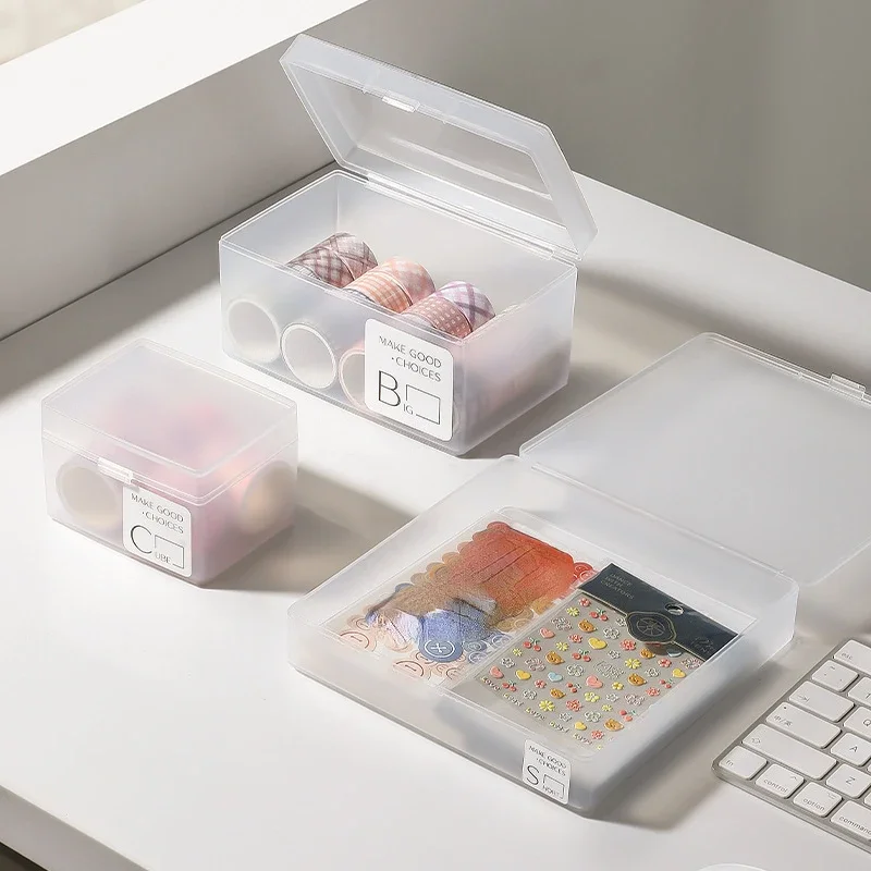 New Jewelry Card Box Card Container Transparent Card Storage Box Packing Stickers Box Card Case Box Empty Dustproof Storage Box