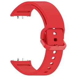 Durable Silicone Sport Watch Strap - Single Color Adjustable Wristband Accessory - Galaxy Fit 3 (11 solid red)