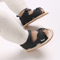 HAIZHIW  Toddler Rubber Sole Flat Anti-slip First Walkers Crib Baby Shoes Summer Baby Sandals Baby Boy Girl PU Leather Shoes 6