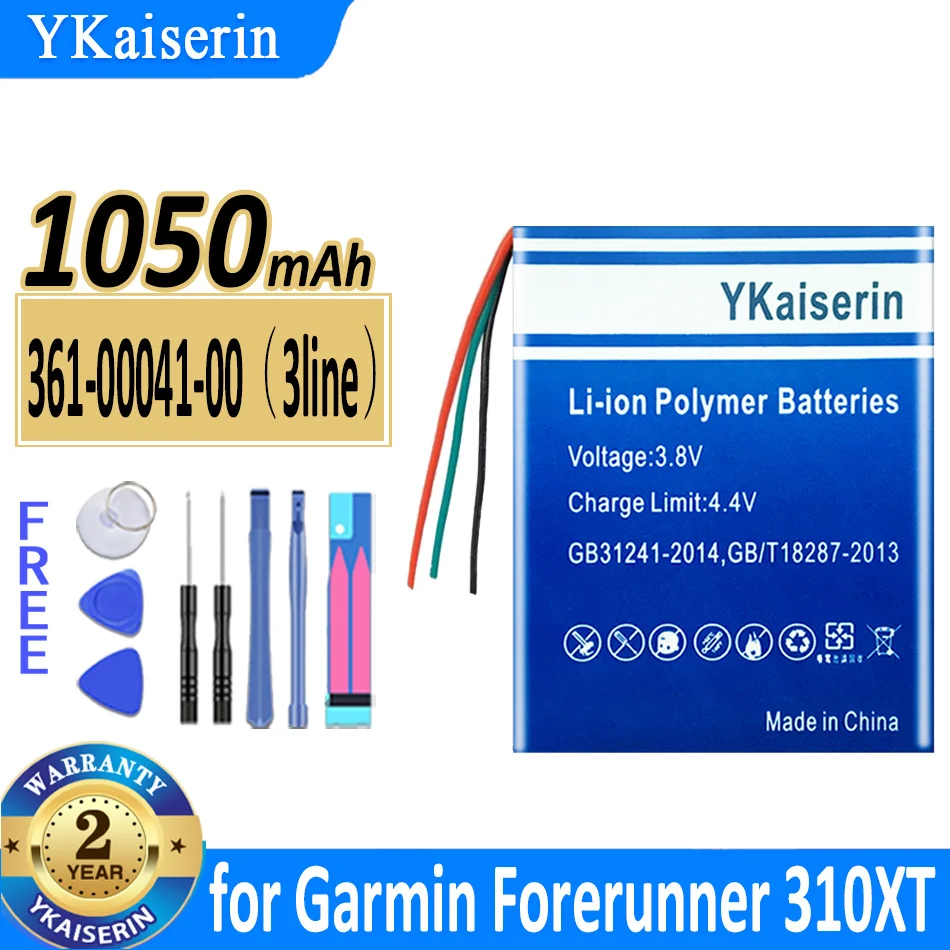 1050Mah Ykaiserin Batteria 361-00041-00 3 Linee Per Garmin Forerunner 310Xt Gps Running Sport Heart Rate Watch Repair Bateria