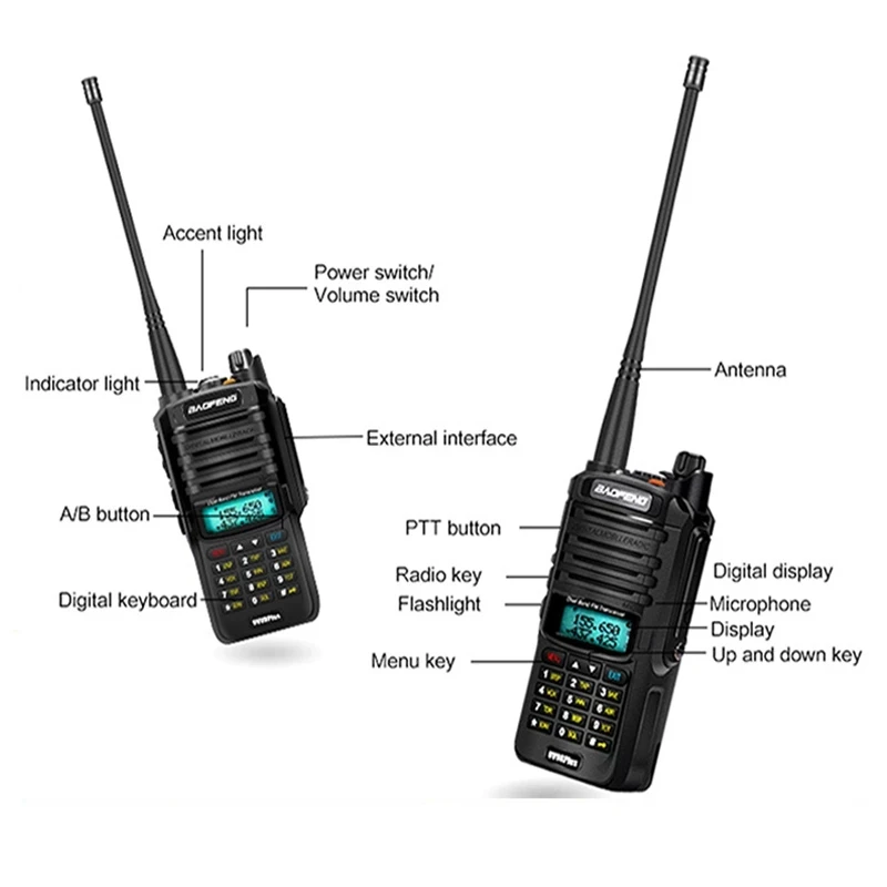 Портативная рация Baofeng UV-9R plus better uv-xr водонепроницаемая 10 Вт беспроводная CB