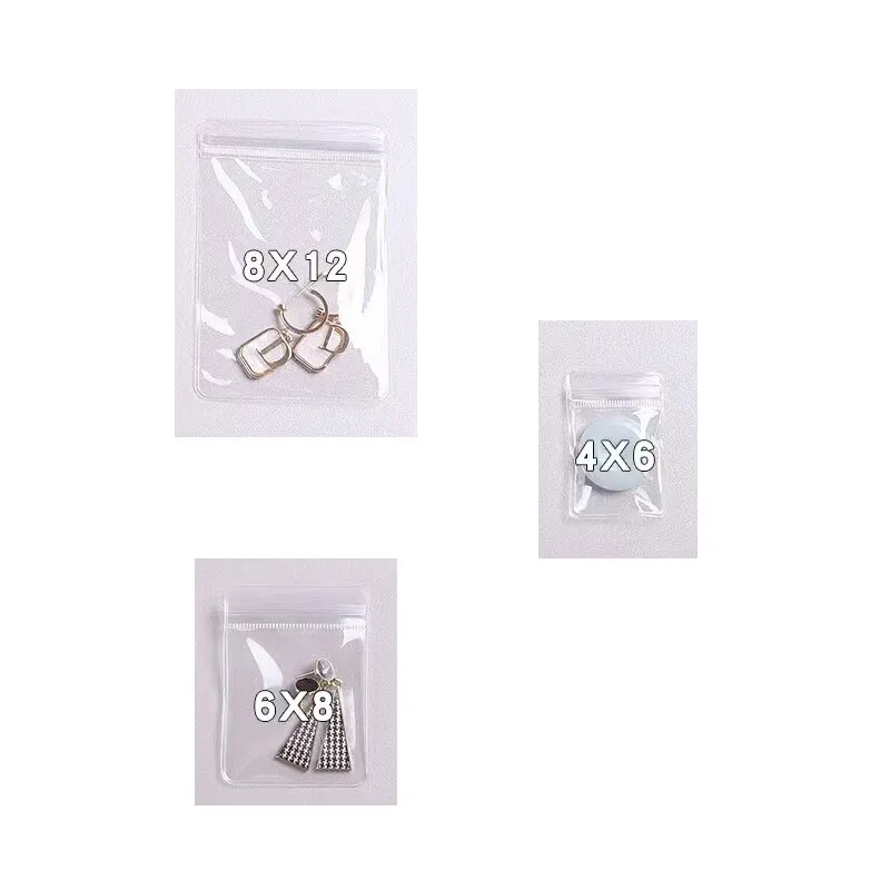 Jewelry Pouches 30Pcs Transparent PVC for Earring Necklace
