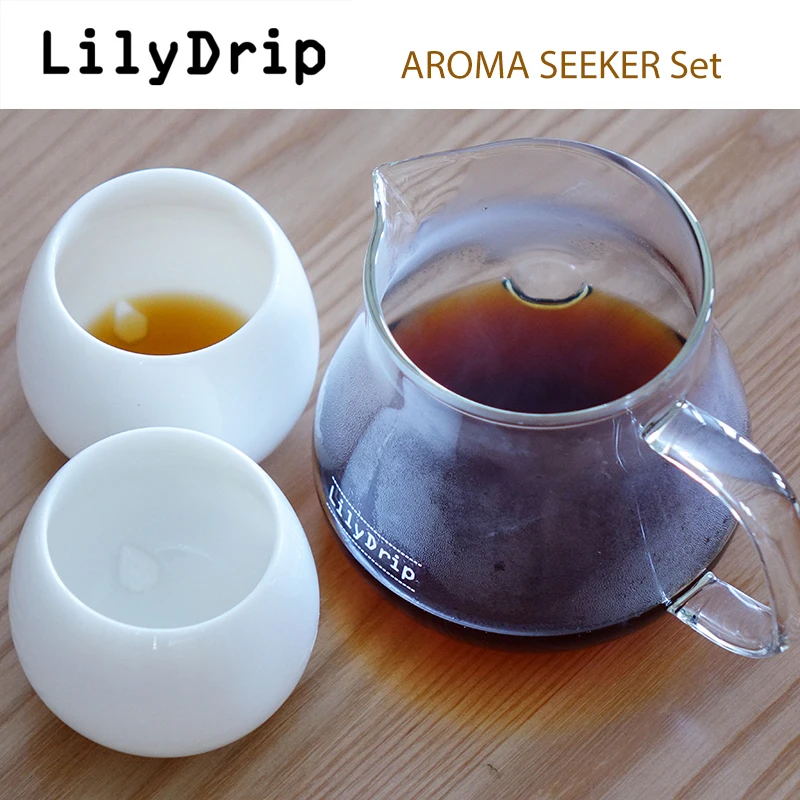 Lilydrip 릴리 드립 아로마 시커 컵/아로마 시커 서버 500ml/아로마 시커 세트, 양조용 향기 최대 포함