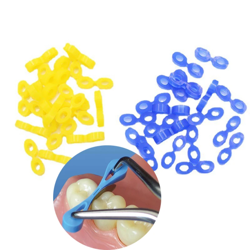 

40pcs/box Dental Elastic Rubber Fixing Wedges Flexible Interdental Wedge Matrix Matrices Dam Composite Dentistry