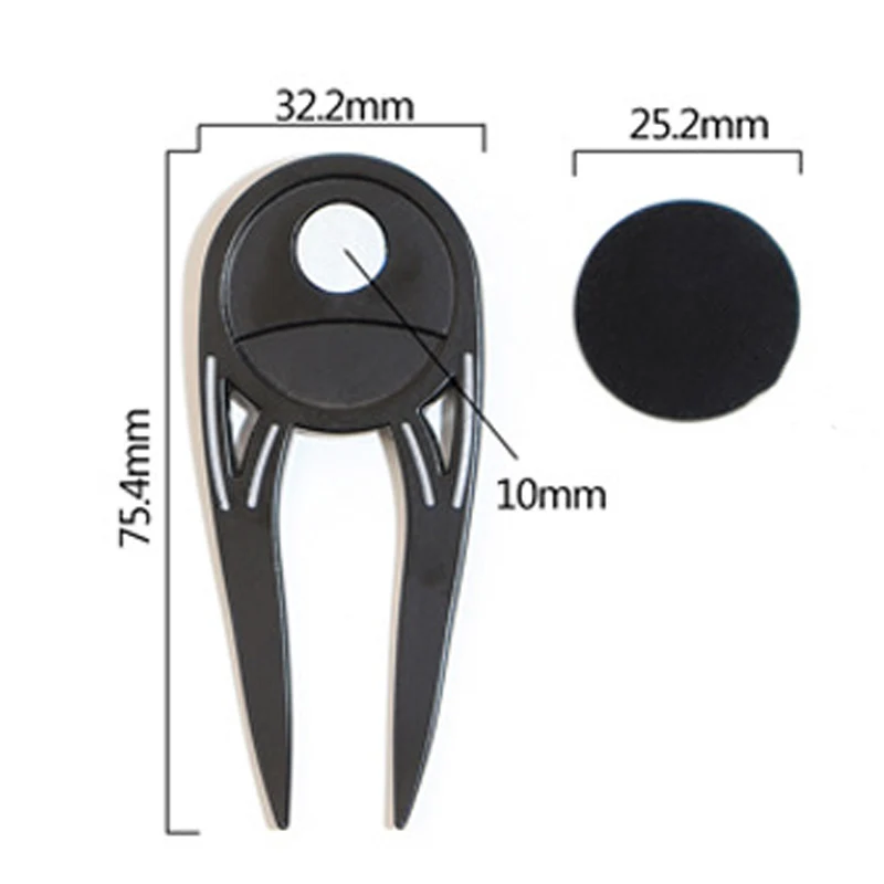 1 Pc Golf Greens Fork Turf Repair Tools Golf Divot Tool Position Marker Outdoor Sports Metal Durable Golf Accessories Supplies