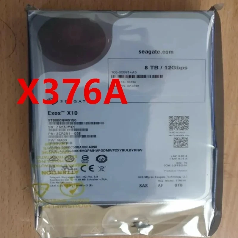 95% 새 상품 HDD 넷앱 DS460C 8TB SAS 3.5인치 7.2K 256MB 하드 드라이브 X376A SP-376A 108-00591
