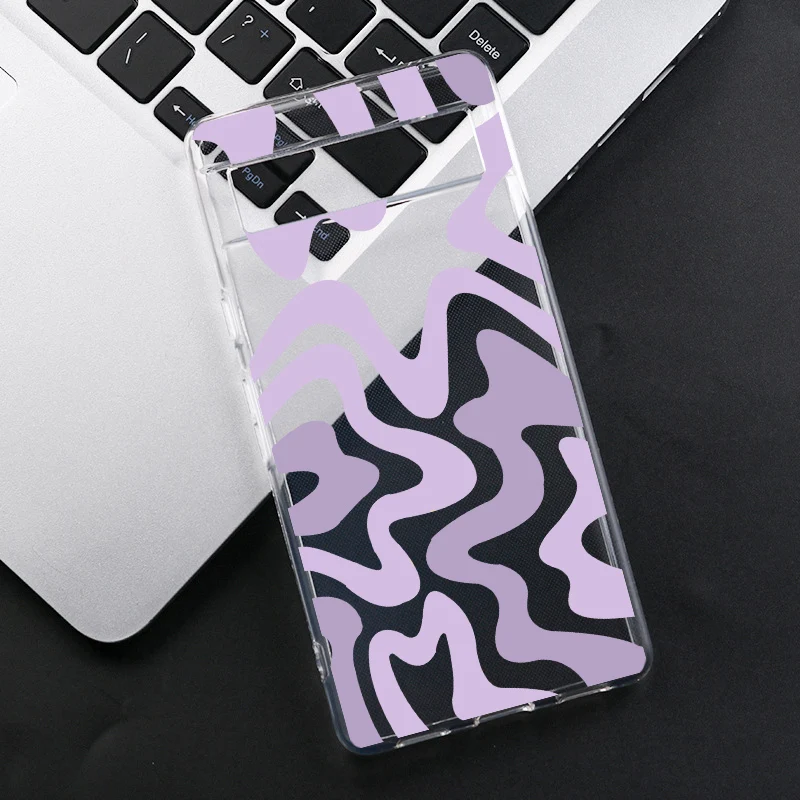 Fashionable Zebra Stripe Pattern Transparent Soft Phone Case
