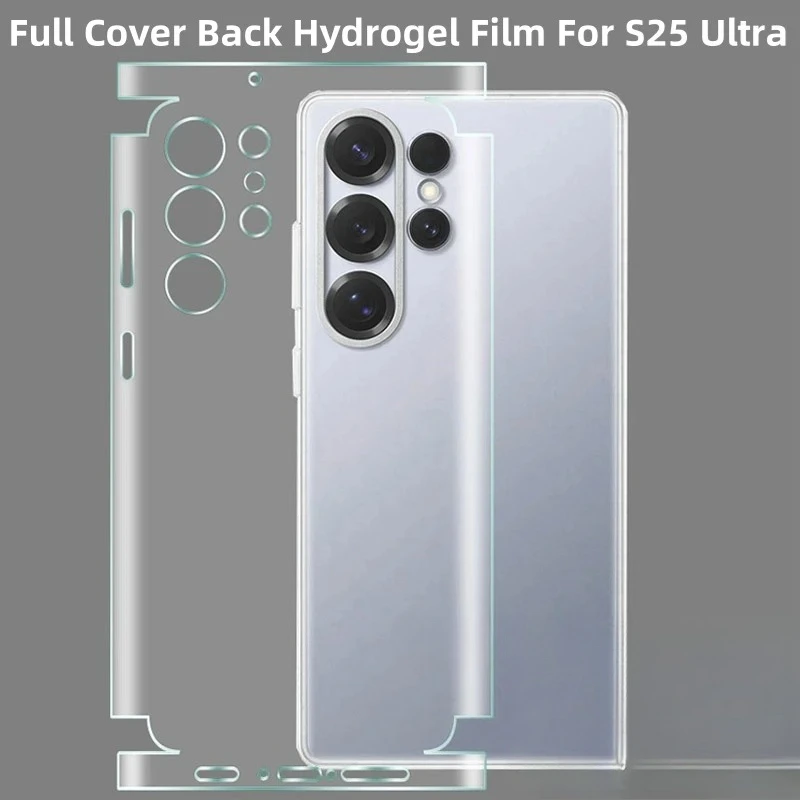 2 Pezzi Pellicola Idrogel Posteriore per Samsung Galaxy S25 S24 Ultra Plus, Protezione Schermo HD Trasparente, Pellicola Protettiva S25 Plus S25 Ultra - immagine 2