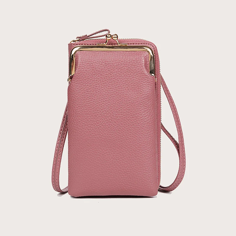 

Casual Small Phone Bags Women PU Leather Shoulder Crossbody Bag For Girls Handbag Ladies Phone Purse Zipper Messenger Bag bolso