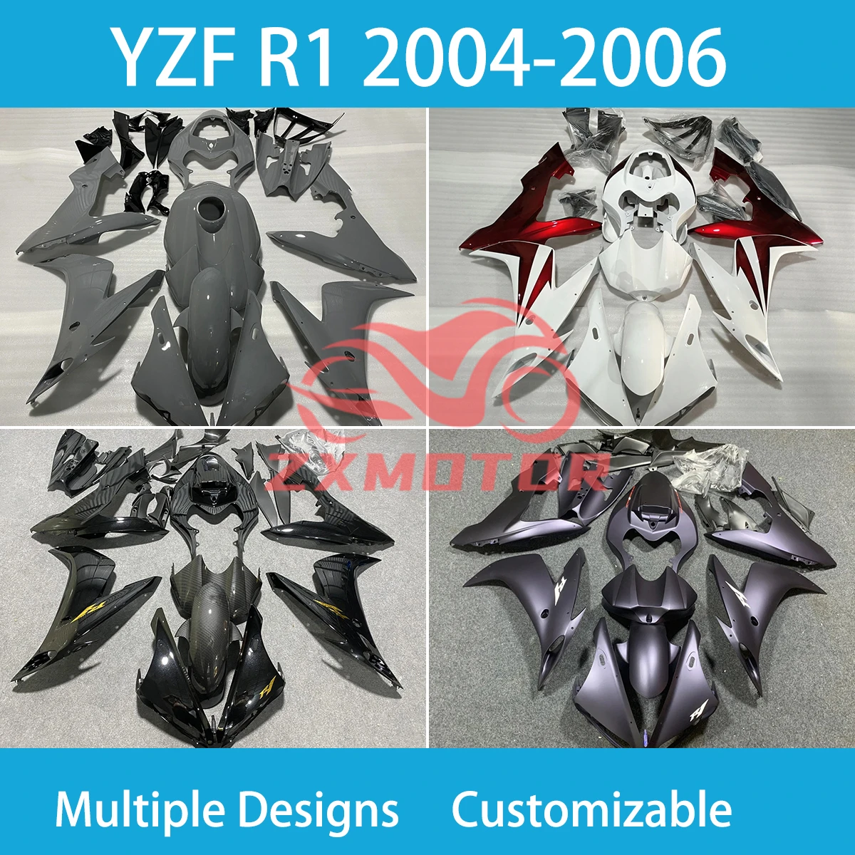 

Лучший Уникальный комплект обтекателей для YAMAHA YZFR1 04 05 06 YZF R1 2004 2005 2006 комплект обтекателей для кузова мотоцикла