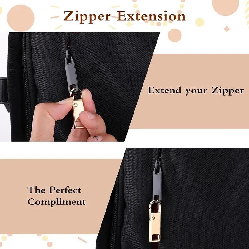 Zipper Pullers 5/10Pcs Replacement Instant Zipper Tab Repair Zippers Handle Mend Fixer Buckle for Suitcase Sewing Craft