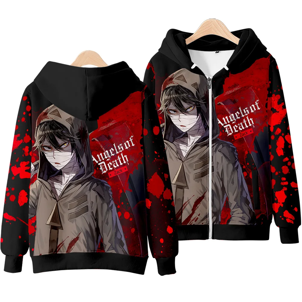 Anime Angels of Death Zack Isaac Foster Cosplay Hoodie Women Men Harajuku  Sweatshirt Streetwear Hip Hop Pullover Hooded Jacket