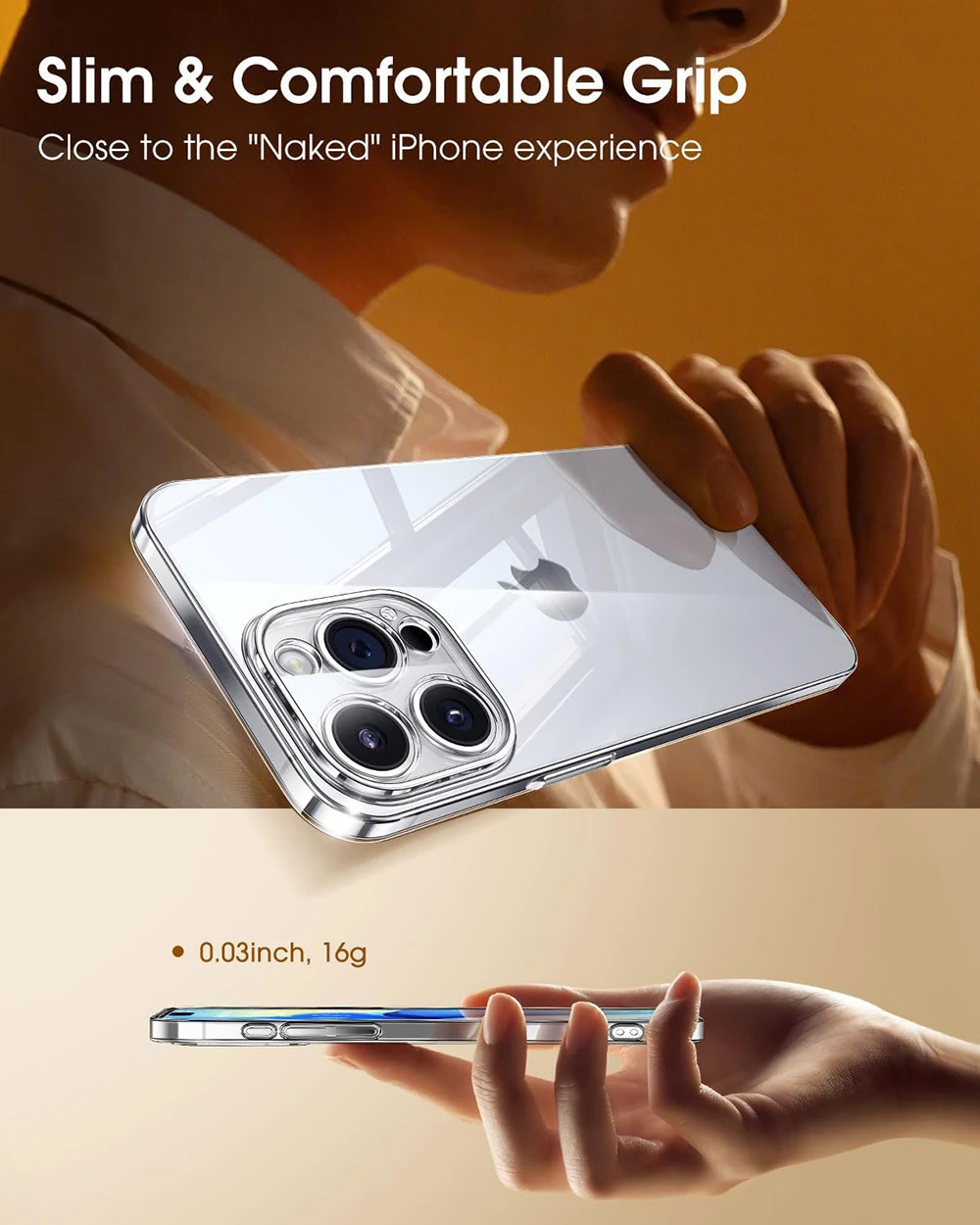 Luxury Transparent Ultra Thin Crystal Phone Case - Hard Back Cover, Slim Shell Coque