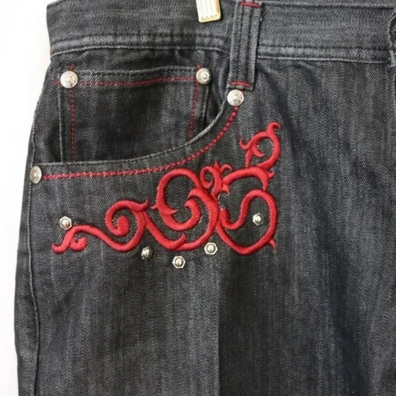 Streetwear New Y2K Jeans Harajuku Hip Hop Retro Extra Large Pattern Printed Baggy Men's and Women's Gothic Wide Casual Pants