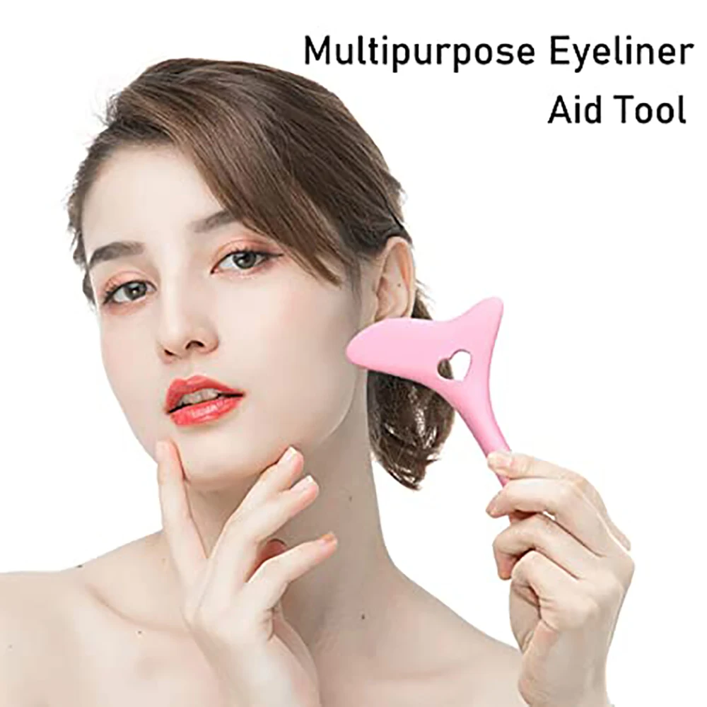 Multifunctional Eye Makeup Aid Tool Kit Eyeliner Molds Stencil Pads Eyebrow Pencil Stencil Reusable