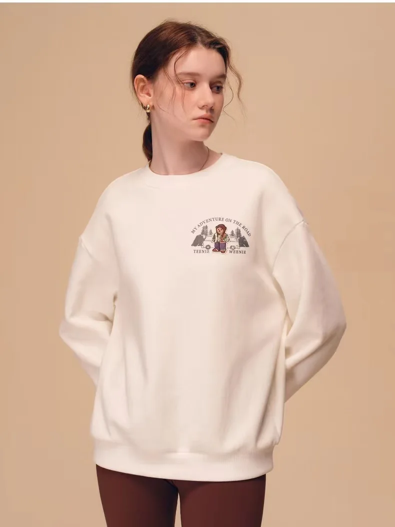 

JK Preppy Hoodies For Women, Pink /White Color , Autumn Loose Sweatshirt , Cotton Fabric Casual Tops,vestidos para mujer, Traf