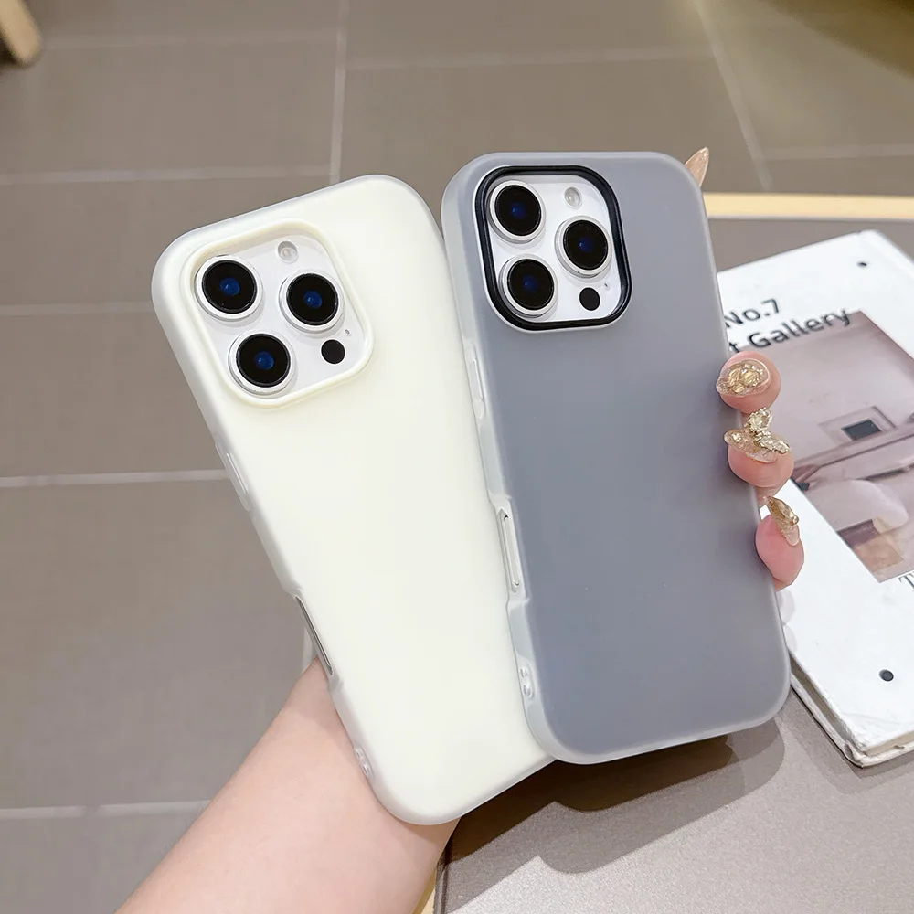 Luxury Fashion Matte Candy Color Dual-Layer Phone Case