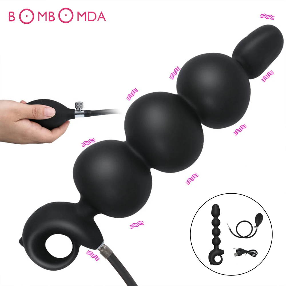 Iatable Expandable Butt Plug Anus Dilator Expander Anal Dildo Dla Unisex Gay Gra Masażer Prostaty Seks_voghion.com