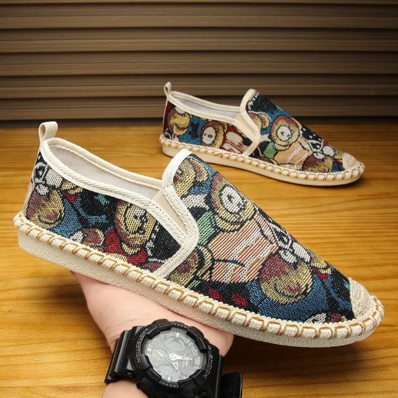 

Summer Cartoon Lightweight Loafers For Men Fashion Breathable Flat Shoes Men Comfortable Anti-slip Soft Casual Men's Boat Shoes