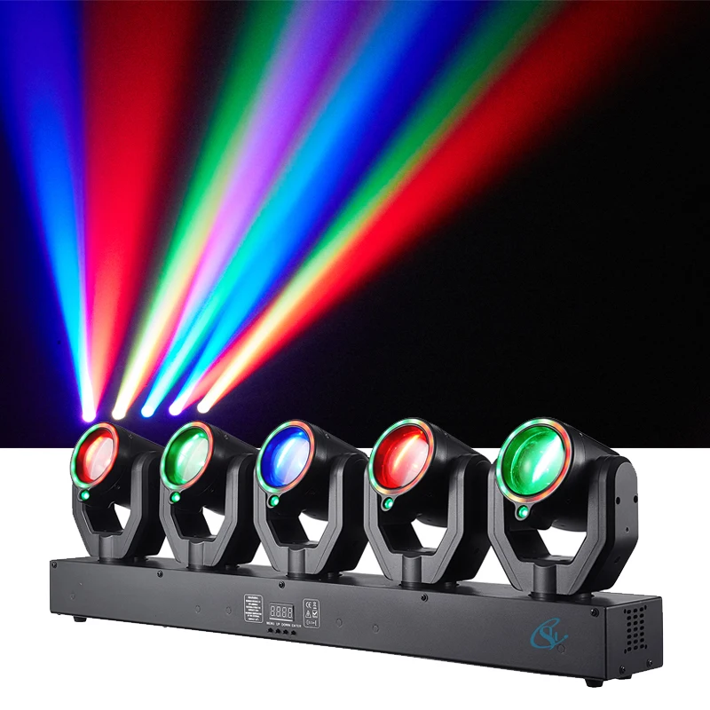 5 Heads Moving Head Stage Effect Lighting For DMX Sound Control Beam Laser DJ Di