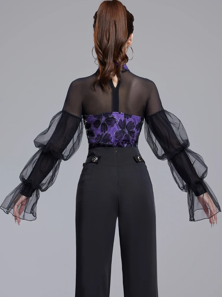 New Latin Dance Leotard Women/girls/lady New Sexy Salsa/ballroom/tango/cha Cha/rumba/samba/latin Top For Dancing 5230