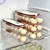 1 pcs egg storage box automatic rolling refrigerator egg rack storage handheld stackable egg refrigerator side door Storagerack 3