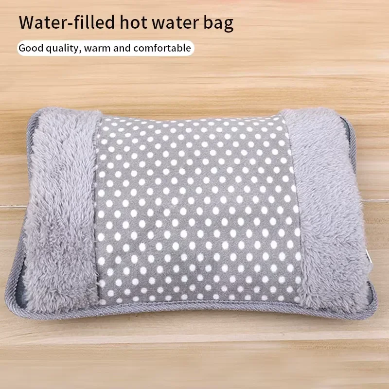 Electric Hot Water Bag Rechargeable Hand Warmer Winter Use Charging Double Insert Dot Pattern for Warmth EU 220V 500W 1