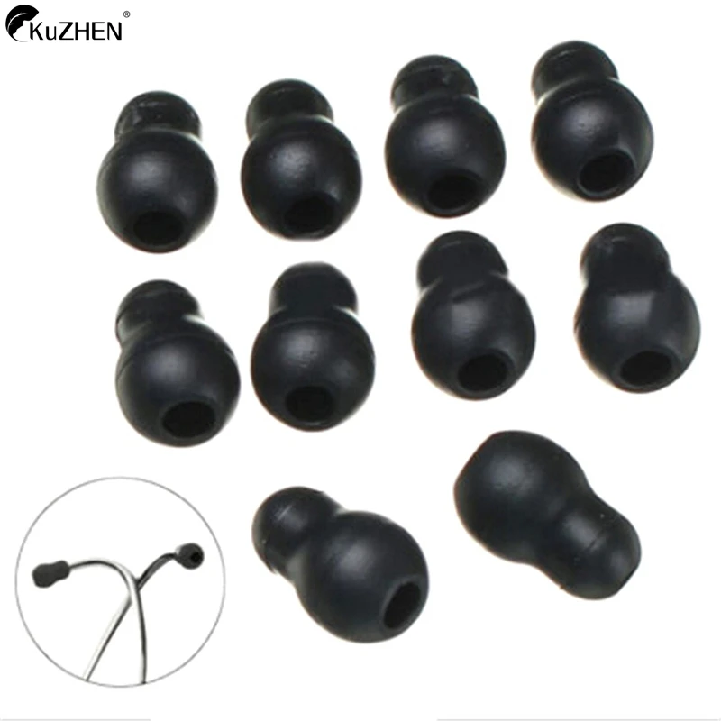 Lot de 10 embouts auriculaires souples et réutilisables en silicone pour stéthoscope Littmann_voghion.com