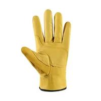 Work Gloves Leather Workers Work Welding Safety Protection Garden Sports Motorcycle Driver Wear-resistant Gloves Average Code 1