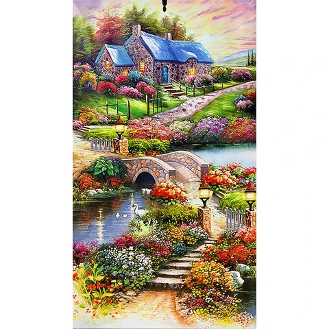 

Special-shaped Diamond Painting Countryside 5D DIY Part Drill Diamond Painting Cross Stitich Home Decor Craft Needlework 45x85cm