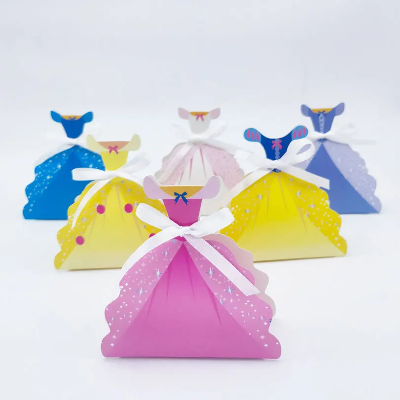 Prinzessin Kleid Candy Box Leckerli Goodie Baby Dusche Kinder Geburtstag Party Geschenkboxen Prinzessin Thema Zubehör für Hochzeitsdekorationen – Detail 1