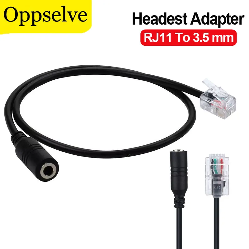 

Headset Adapter Converter RJ11 Male To 3.5 mm Female Phone Adapter Convertor Cable For PC Computer Headset Telephone Smartphone