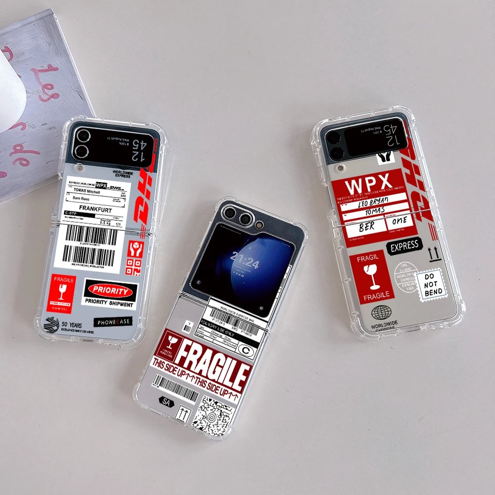 Модный чехол-книжка DHL Express 50th для телефона Samsung Galaxy Z Flip 3 4 Z Flip 5 Z Fold 4 5G PC, Мягкий противоударный чехол