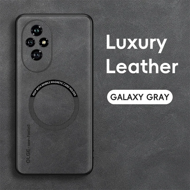 Magnetic Retro Leather Soft Case with Wireless Charging Capability