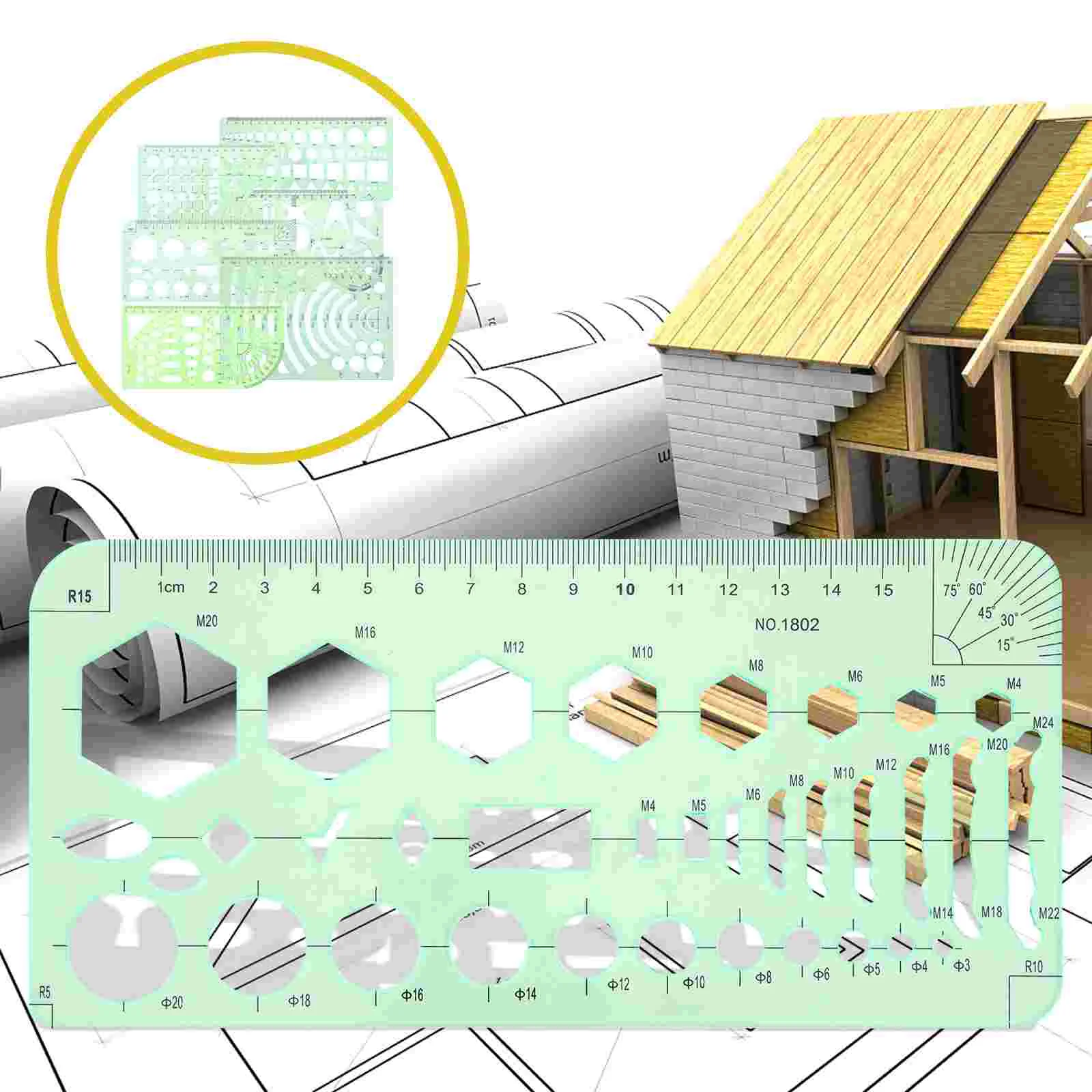 

Drawing Template Ruler Circle Templates for Drafting Geometric Measuring Plastic Architecture Supplies