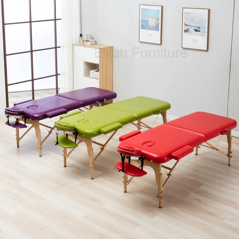 Facial Massage Lounger Bed Wooden Stretcher Professional Folding Chair Beauty Salon Kosmetikliege Massage Furniture MQ50MB