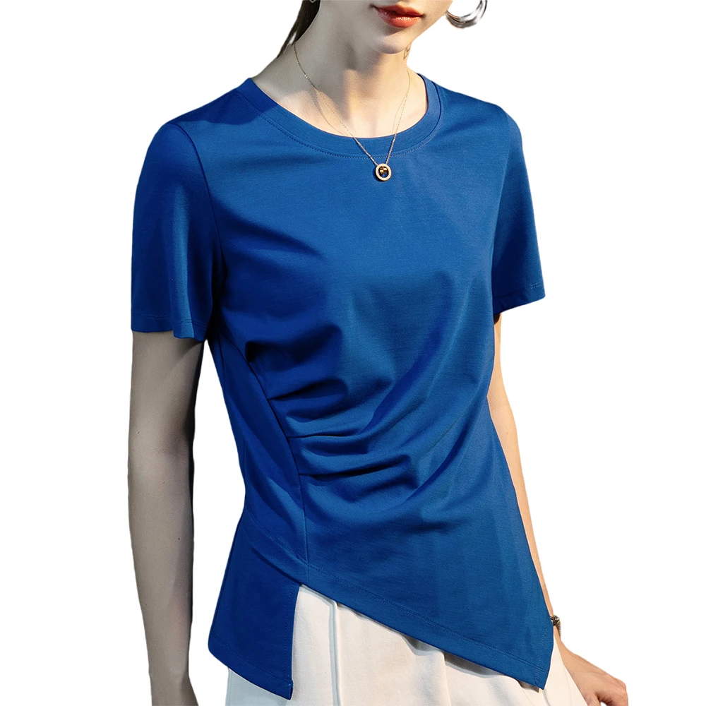 Women Tshirt Short sleeve tshirt for woman ONeck Solid Color Women's
