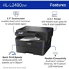 HL-L2480DW Wireless Compact Monochrome Multi-Function Laser Printer with Copy and Scan, Duplex, Mobile 3
