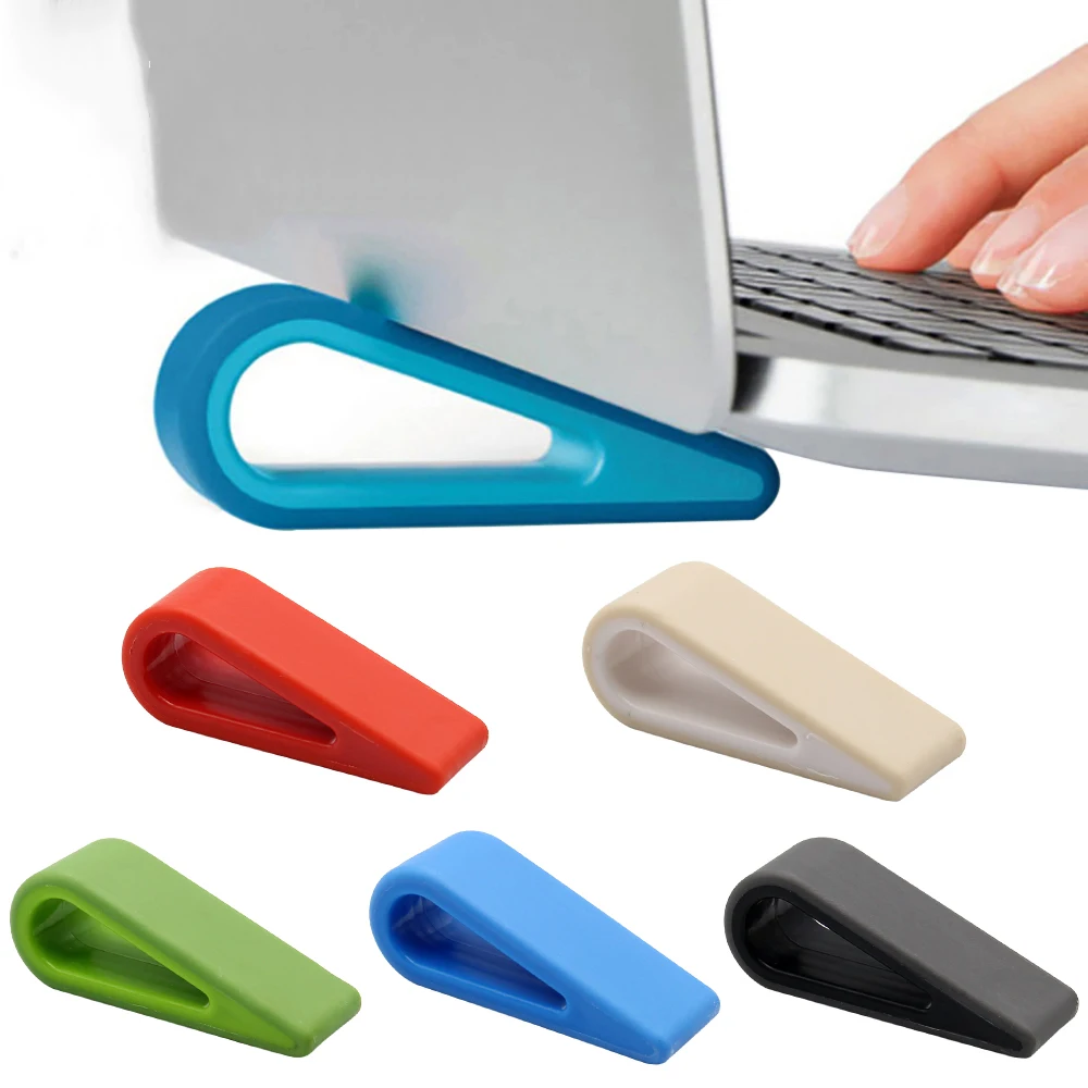 1pc Universal Portable Simple Laptop Stands Silicone Adjustable Stand Increased Shelf Keyboard Riser for Laptop Notebook Tablet