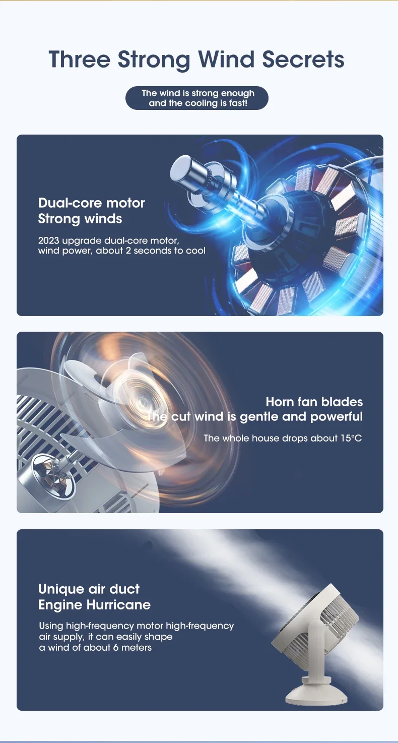 Description Picture 5 of itemAir Conditioner Fan Portable Desktop Camping Mini mobile Silent Usb Cooling Appliances Rechargeable Household Free Shipping