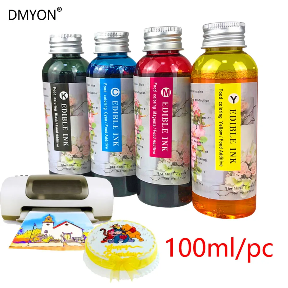 Dmyon Pgi525 Cli526 Inchiostro Commestibile Per Alimenti Compatibile Per Canon Pixma Ip4850 Ip4950 Ix6550 Mg5150 Mg5250 Mg5350 Mg6150 Mg6250