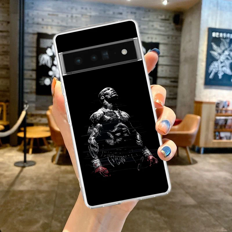 Clear Phone Case - Boxing Champion Themed Soft TPU Cover